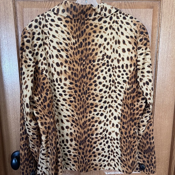 Jones New York Leopard Print Lined Jacket/Blazer - Picture 3 of 3